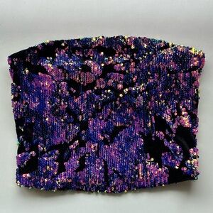 Urban outfitters sparkle and velvet tube top size S